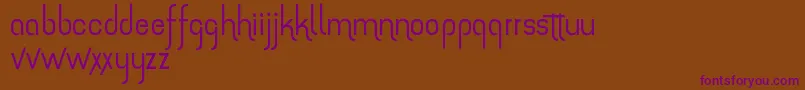 Шрифт TheAmazingGrace – фиолетовые шрифты на коричневом фоне
