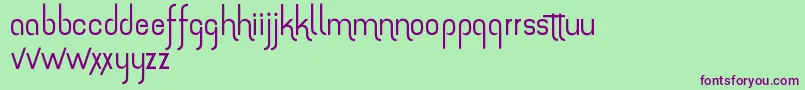 フォントTheAmazingGrace – 緑の背景に紫のフォント