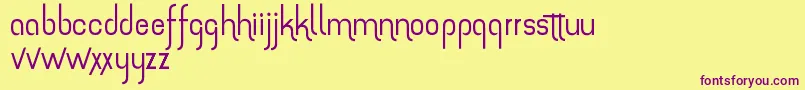 TheAmazingGrace-fontti – violetit fontit keltaisella taustalla