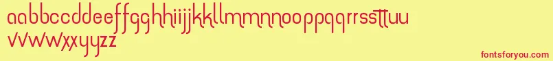TheAmazingGrace-fontti – punaiset fontit keltaisella taustalla