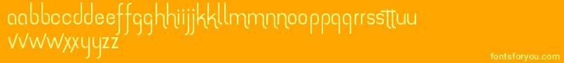 TheAmazingGrace-Schriftart – Gelbe Schriften auf orangefarbenem Hintergrund