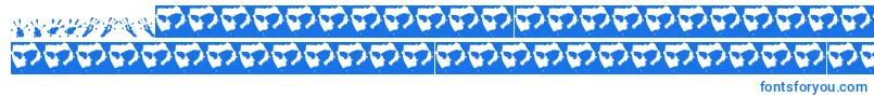 Ratpaws-Schriftart – Blaue Schriften auf weißem Hintergrund