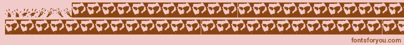 Ratpaws-fontti – ruskeat fontit vaaleanpunaisella taustalla