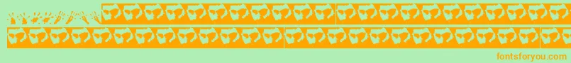 Ratpaws Font – Orange Fonts on Green Background