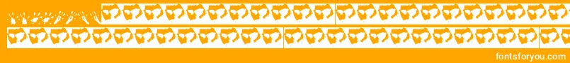 fuente Ratpaws – Fuentes Blancas Sobre Fondo Naranja