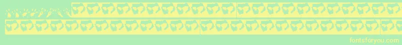 Ratpaws Font – Yellow Fonts on Green Background