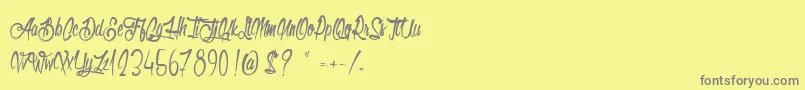 OlympicBranding Font – Gray Fonts on Yellow Background