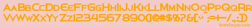 PersisBold Font – Orange Fonts on Pink Background