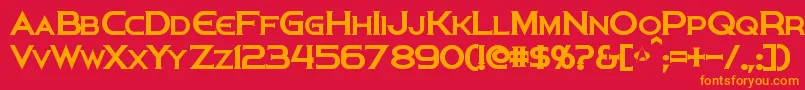 PersisBold Font – Orange Fonts on Red Background