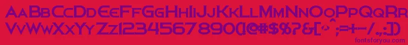 PersisBold Font – Purple Fonts on Red Background