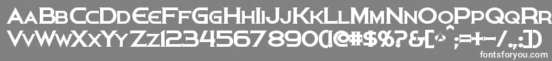 フォントPersisBold – 灰色の背景に白い文字