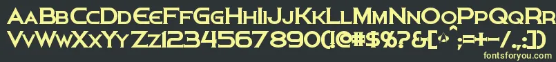 PersisBold Font – Yellow Fonts on Black Background