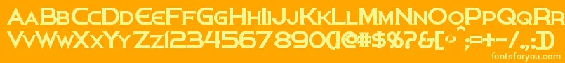 PersisBold Font – Yellow Fonts on Orange Background