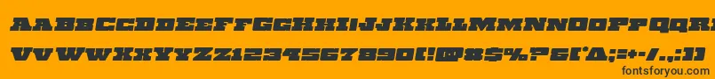 Chicagoexpressemital Font – Black Fonts on Orange Background