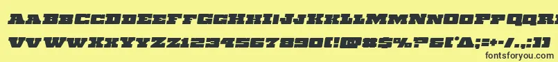 Chicagoexpressemital Font – Black Fonts on Yellow Background