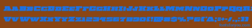 Chicagoexpressemital Font – Blue Fonts on Brown Background