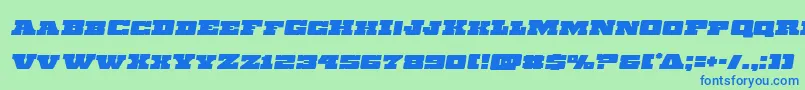 Chicagoexpressemital Font – Blue Fonts on Green Background