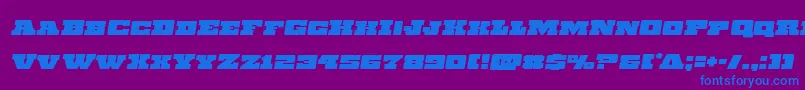 Chicagoexpressemital Font – Blue Fonts on Purple Background