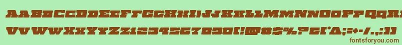 Chicagoexpressemital Font – Brown Fonts on Green Background