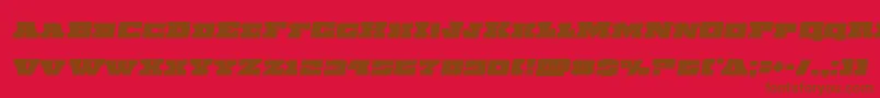 Chicagoexpressemital Font – Brown Fonts on Red Background