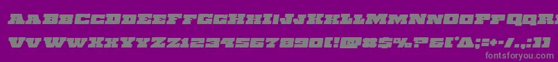 フォントChicagoexpressemital – 紫の背景に灰色の文字