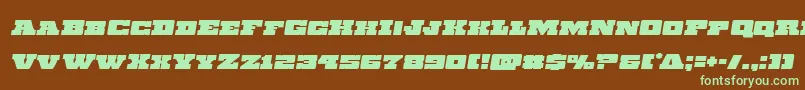 Chicagoexpressemital-fontti – vihreät fontit ruskealla taustalla