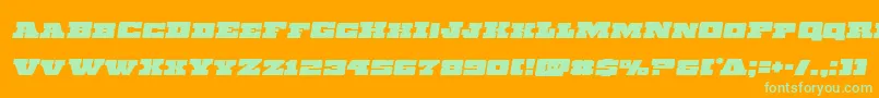 Chicagoexpressemital Font – Green Fonts on Orange Background