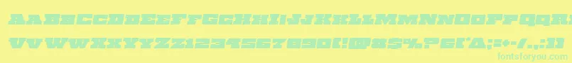 Chicagoexpressemital Font – Green Fonts on Yellow Background