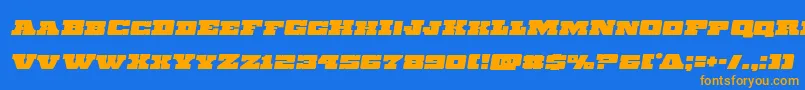 Chicagoexpressemital Font – Orange Fonts on Blue Background