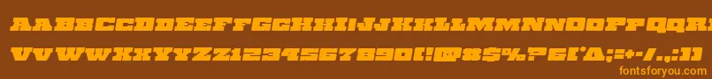 Chicagoexpressemital Font – Orange Fonts on Brown Background