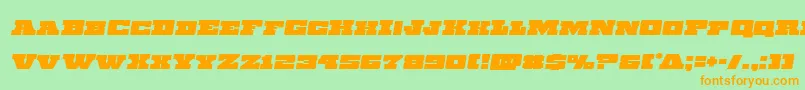 Chicagoexpressemital Font – Orange Fonts on Green Background