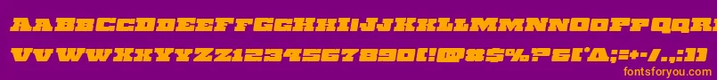 Chicagoexpressemital Font – Orange Fonts on Purple Background