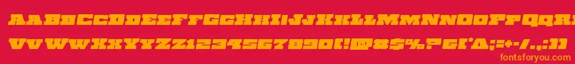 Chicagoexpressemital Font – Orange Fonts on Red Background