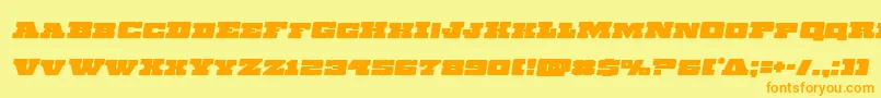 Chicagoexpressemital Font – Orange Fonts on Yellow Background