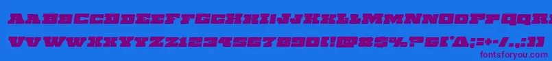 Chicagoexpressemital Font – Purple Fonts on Blue Background