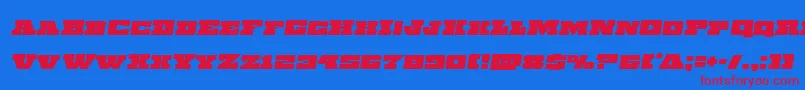 Chicagoexpressemital Font – Red Fonts on Blue Background