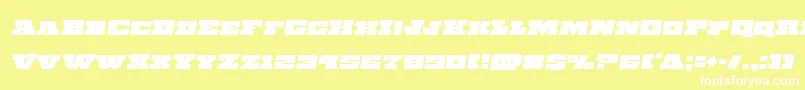 フォントChicagoexpressemital – 黄色い背景に白い文字