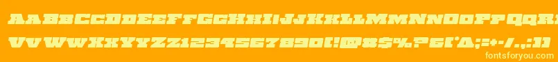 Chicagoexpressemital Font – Yellow Fonts on Orange Background