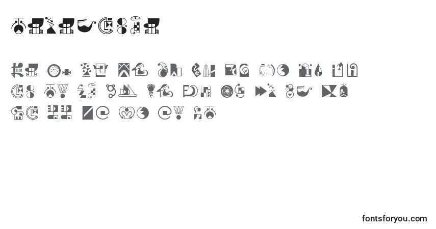 A fonte Larasukma – alfabeto, números, caracteres especiais