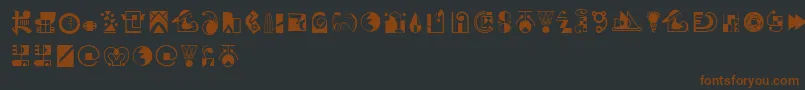 Larasukma Font – Brown Fonts on Black Background