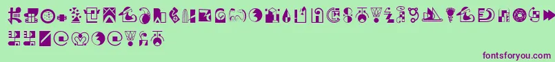 Larasukma Font – Purple Fonts on Green Background