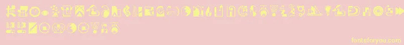 Larasukma Font – Yellow Fonts on Pink Background