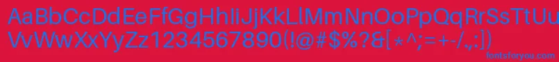 AileronRegular Font – Blue Fonts on Red Background