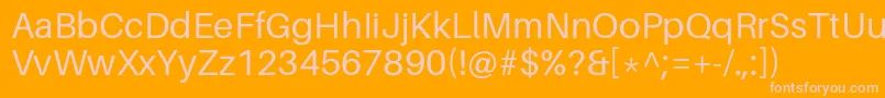AileronRegular Font – Pink Fonts on Orange Background