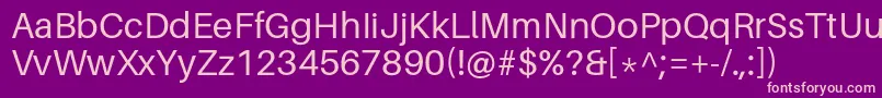 AileronRegular Font – Pink Fonts on Purple Background
