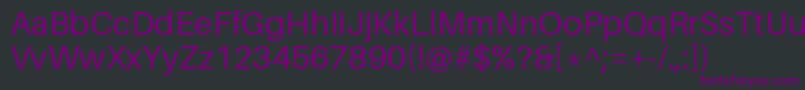 Police AileronRegular – polices violettes sur fond noir