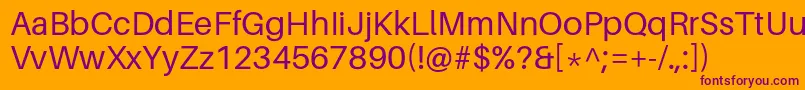 Шрифт AileronRegular – фиолетовые шрифты на оранжевом фоне