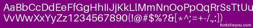 AileronRegular Font – White Fonts on Purple Background
