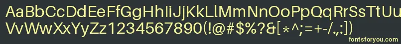 AileronRegular Font – Yellow Fonts on Black Background