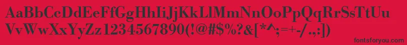BodonistdMediumRegular Font – Black Fonts on Red Background